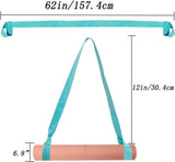 Adjustable Yoga Mat Carry Strap, Easy Cinch Shoulder Sling for Yoga Mats, Pilates Mats and Fitness Gear, Light Blue