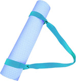 Adjustable Yoga Mat Carry Strap, Easy Cinch Shoulder Sling for Yoga Mats, Pilates Mats and Fitness Gear, Light Blue