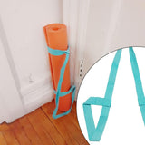 Adjustable Yoga Mat Carry Strap, Easy Cinch Shoulder Sling for Yoga Mats, Pilates Mats and Fitness Gear, Light Blue