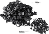 100 Pack Steel Picture Hangers with 100 Screws, Triangle D Ring Hanging Hardware for Frames, Mirrors, Clocks and Wall Art, Black In Australia - Darrahopens