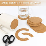 10 Pack Round Self Adhesive Cork Coasters, Natural Cork Pads for Drinks, Furniture Protection, DIY Crafts and Home Decor, 10.2 cm In Australia - Darrahopens