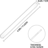 20 Pieces Reusable Acrylic Popsicle Sticks, Clear Ice Pop and Cake Pop Sticks for Frozen Treats, Candy Making and DIY Crafts, 11.4 cm