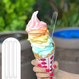 20 Pieces Reusable Acrylic Popsicle Sticks, Clear Ice Pop and Cake Pop Sticks for Frozen Treats, Candy Making and DIY Crafts, 11.4 cm