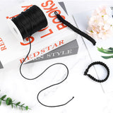Braided Nylon Cord for Jewellery Making, Satin Thread for Bracelets, Beading, Ornaments and Lanyards, Black, 2 mm x 100.6 m