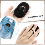 4 Pack Palm Hair Brush Combs, Pocket Beard and Hair Grooming Brushes with Finger Grip for Travel, Styling and Everyday Use, Black In Australia - Darrahopens