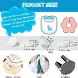 100 Sets T5 Round Resin Plastic Snap Fasteners, No Sew Press Stud Buttons for Baby Clothes, Nappies, Sewing and DIY Crafts, White