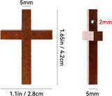 50 Pack Small Wooden Cross Pendants, Unfinished Wood Charms for Easter Crafts, Baptism Favours, Rosary Jewellery and DIY Decor, 3 x 4.1 cm In Australia - Darrahopens