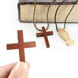 50 Pack Small Wooden Cross Pendants, Unfinished Wood Charms for Easter Crafts, Baptism Favours, Rosary Jewellery and DIY Decor, 3 x 4.1 cm In Australia - Darrahopens