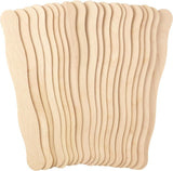 20 Pieces Wavy Wooden Fan Handles, Craft Sticks for DIY Hand Fans, Wedding Favours, Party Decor, Painting and Large Popsicle Crafts, 20.3 cm In Australia - Darrahopens