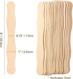 20 Pieces Wavy Wooden Fan Handles, Craft Sticks for DIY Hand Fans, Wedding Favours, Party Decor, Painting and Large Popsicle Crafts, 20.3 cm In Australia - Darrahopens