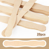 20 Pieces Wavy Wooden Fan Handles, Craft Sticks for DIY Hand Fans, Wedding Favours, Party Decor, Painting and Large Popsicle Crafts, 20.3 cm