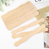 20 Pieces Wavy Wooden Fan Handles, Craft Sticks for DIY Hand Fans, Wedding Favours, Party Decor, Painting and Large Popsicle Crafts, 20.3 cm