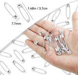 100 Pack Assorted Galvanised Steel Safety Pins, Bulk Sewing Pins for Clothes Repairs, Quilting, Crafts and Everyday Fastening, Silver, 38 mm In Australia - Darrahopens