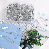 100 Pack Assorted Galvanised Steel Safety Pins, Bulk Sewing Pins for Clothes Repairs, Quilting, Crafts and Everyday Fastening, Silver, 38 mm