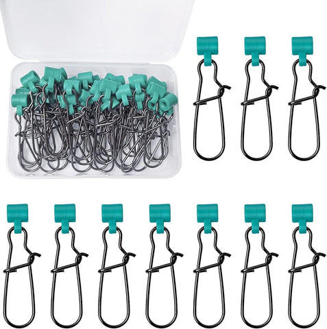 40 Pieces Stainless Steel Fishing Sinker Slides with Duo Lock Snaps, Heavy Duty Slider Swivels for Catfish Rigs and Tackle, Green In Australia - Darrahopens