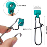 40 Pieces Stainless Steel Fishing Sinker Slides with Duo Lock Snaps, Heavy Duty Slider Swivels for Catfish Rigs and Tackle, Green In Australia - Darrahopens