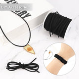 Suede Leather Cord for Jewellery Making, Soft Leather Lacing for Bracelets, Necklaces, Beading and Craft Projects, Black, 2.6 mm x 45.7 m