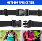2 Pack Adjustable Backpack Chest Straps, Replacement Sternum Harness Straps for Hiking, Running, Camping and Travel Backpacks, Black