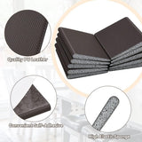 30 Pieces Self Adhesive Door Frame Corner Seals, Brown Foam Draft Stopper Pads for Weatherproofing, Noise Reduction and Gap Sealing