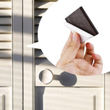 30 Pieces Self Adhesive Door Frame Corner Seals, Brown Foam Draft Stopper Pads for Weatherproofing, Noise Reduction and Gap Sealing