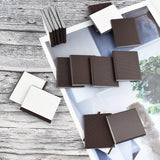 30 Pieces Self Adhesive Door Frame Corner Seals, Brown Foam Draft Stopper Pads for Weatherproofing, Noise Reduction and Gap Sealing
