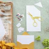 Stork Embroidery Scissors, Sharp Point Steel Sewing Scissors for Needlework, Thread Cutting, Crafts and Repairs, Gold, 9.1 cm