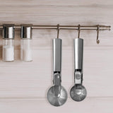 2 Pack Stainless Steel Trigger Ice Cream Scoops, Heavy Duty Portion Spoons for Gelato, Sorbet, Fruit and Desserts, Silver, 19.1 x 5.3 cm