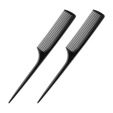 2 Pack Rat Tail Teasing Combs, Fine Tooth Hair Sectioning Combs for Root Lifting, Parting, Styling and Salon Use, Black In Australia - Darrahopens