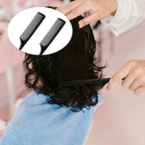 2 Pack Rat Tail Teasing Combs, Fine Tooth Hair Sectioning Combs for Root Lifting, Parting, Styling and Salon Use, Black