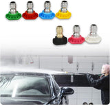 7 Pieces Pressure Washer Spray Nozzle Tips, 6.4 mm Quick Connect Colour Coded Nozzles for Power Washers up to 4000 PSI