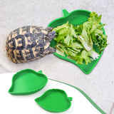 2 Pack Leaf Shaped Reptile Food and Water Bowls, Shallow Feeding Dishes for Tortoises, Lizards, Small Snakes and Bearded Dragons In Australia - Darrahopens