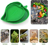 2 Pack Leaf Shaped Reptile Food and Water Bowls, Shallow Feeding Dishes for Tortoises, Lizards, Small Snakes and Bearded Dragons In Australia - Darrahopens