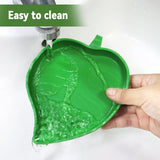 2 Pack Leaf Shaped Reptile Food and Water Bowls, Shallow Feeding Dishes for Tortoises, Lizards, Small Snakes and Bearded Dragons In Australia - Darrahopens