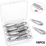 10 Pack Drop Shot Fishing Weights, Lead Bottom Sinkers for Bass Fishing Rigs, Soft Plastics, Freshwater Lures and Tackle Boxes