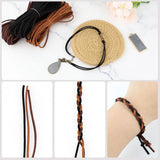 3 Colour Suede Leather Cord Set, Soft Leather Lacing for Jewellery Making, Bracelets, Necklaces, Beading and DIY Crafts, 3 mm x 10 m