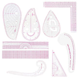 9 Piece Clear Metric Sewing Ruler Set, French Curves and Pattern Making Templates for Fashion Design, Tailoring, Drafting and Crafts In Australia - Darrahopens