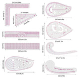 9 Piece Clear Metric Sewing Ruler Set, French Curves and Pattern Making Templates for Fashion Design, Tailoring, Drafting and Crafts In Australia - Darrahopens