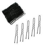 100 Pack U Shaped Crinkle Hair Pins with Storage Box, Heavy Duty Hair Grips for Buns, Updos, Ballet and Everyday Styling, Black, 6.1 cm In Australia - Darrahopens