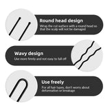 100 Pack U Shaped Crinkle Hair Pins with Storage Box, Heavy Duty Hair Grips for Buns, Updos, Ballet and Everyday Styling, Black, 6.1 cm In Australia - Darrahopens