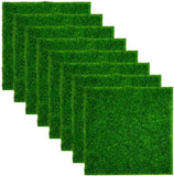 8 Pack Miniature Artificial Grass Mats, Faux Moss Craft Squares for Fairy Gardens, Dollhouses, Model Scenes and Decor, 15.2 x 15.2 cm In Australia - Darrahopens