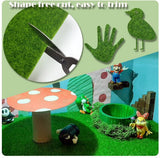 8 Pack Miniature Artificial Grass Mats, Faux Moss Craft Squares for Fairy Gardens, Dollhouses, Model Scenes and Decor, 15.2 x 15.2 cm