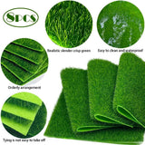8 Pack Miniature Artificial Grass Mats, Faux Moss Craft Squares for Fairy Gardens, Dollhouses, Model Scenes and Decor, 15.2 x 15.2 cm
