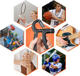 2 Pack Adjustable Hand Grip Strengtheners, Forearm Exercisers with 5 to 60 kg Resistance for Hand Training, Fitness and Rehabilitation