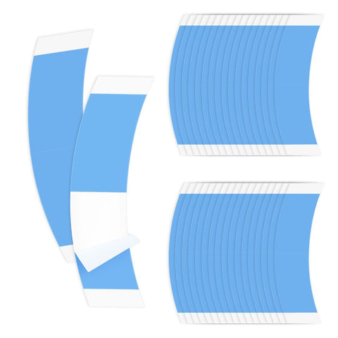 36 Pack Double Sided Wig Tape Strips, Waterproof Invisible Adhesive for Lace Front Wigs, Toupees and Hair Replacement Systems, Blue