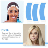 36 Pack Double Sided Wig Tape Strips, Waterproof Invisible Adhesive for Lace Front Wigs, Toupees and Hair Replacement Systems, Blue