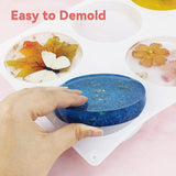 6 Cavity Round Silicone Resin Coaster Mould, Deep Epoxy Casting Mould for Drink Mats, Cups, Home Decor and DIY Craft Projects, 10.2 cm In Australia - Darrahopens
