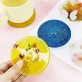 6 Cavity Round Silicone Resin Coaster Mould, Deep Epoxy Casting Mould for Drink Mats, Cups, Home Decor and DIY Craft Projects, 10.2 cm