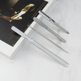 4 Piece Stainless Steel Nail Care Kit, Reusable Nail Files and Nail Lifters with Non Slip Handles for Callus and Dead Skin Removal