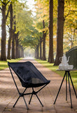 Portable Folding Camping Chair with Carry Bag, Lightweight Outdoor Seat for Hiking, Fishing, Picnics, Beach Trips and Backyard Use, Black