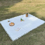 Waterproof Picnic Blanket, Foldable Outdoor Ground Mat for Camping, Beach, Hiking, Parties and Family Picnics, White, 90 x 150 cm In Australia - Darrahopens
